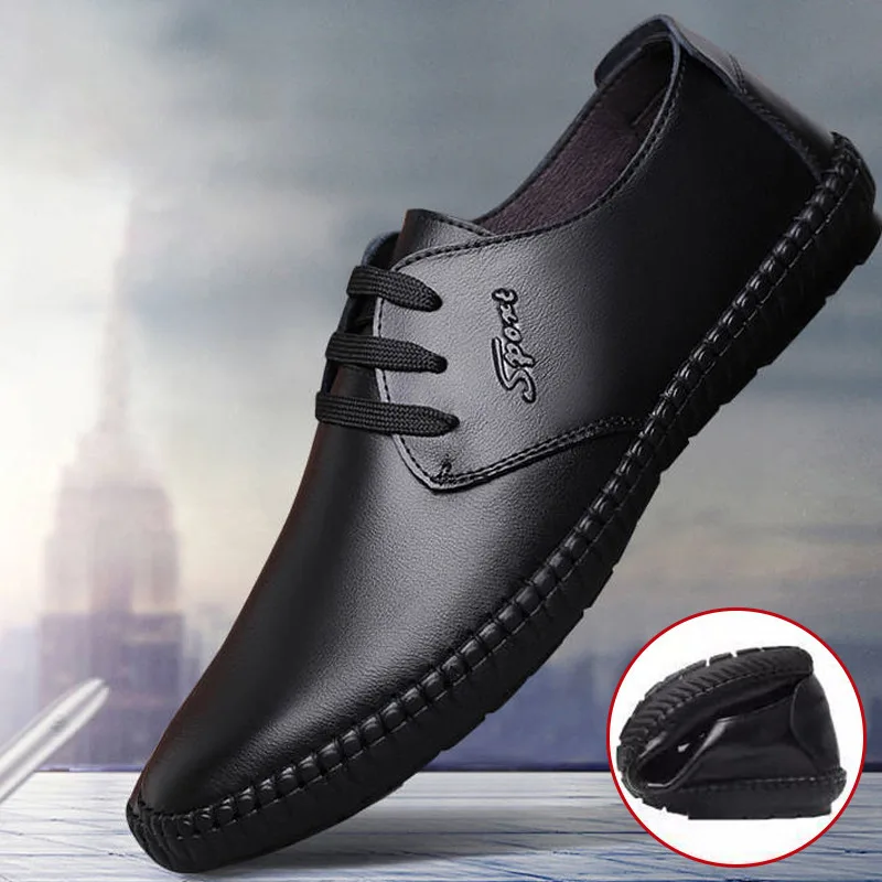 

[MEN'S SHOES] Spring And Summer New Style MEN'S SHOES Breathable Leather MEN'S Casual Leather Shoes Driving Shoes Soft Bottom Sh