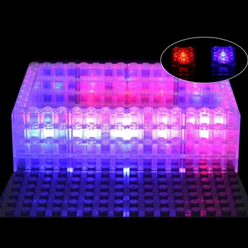 

5pcs 2x2 dot LED Light Up Colorful Accessories Light-Emitting Classic Brick Compatible All Brands Education Building Blocks