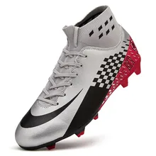 Мужская футбольная обувь; уличные высокие носки для мальчиков; мужские спортивные футбольные бутсы; кроссовки с шипами; удобные мужские спортивные кроссовки; серый цвет