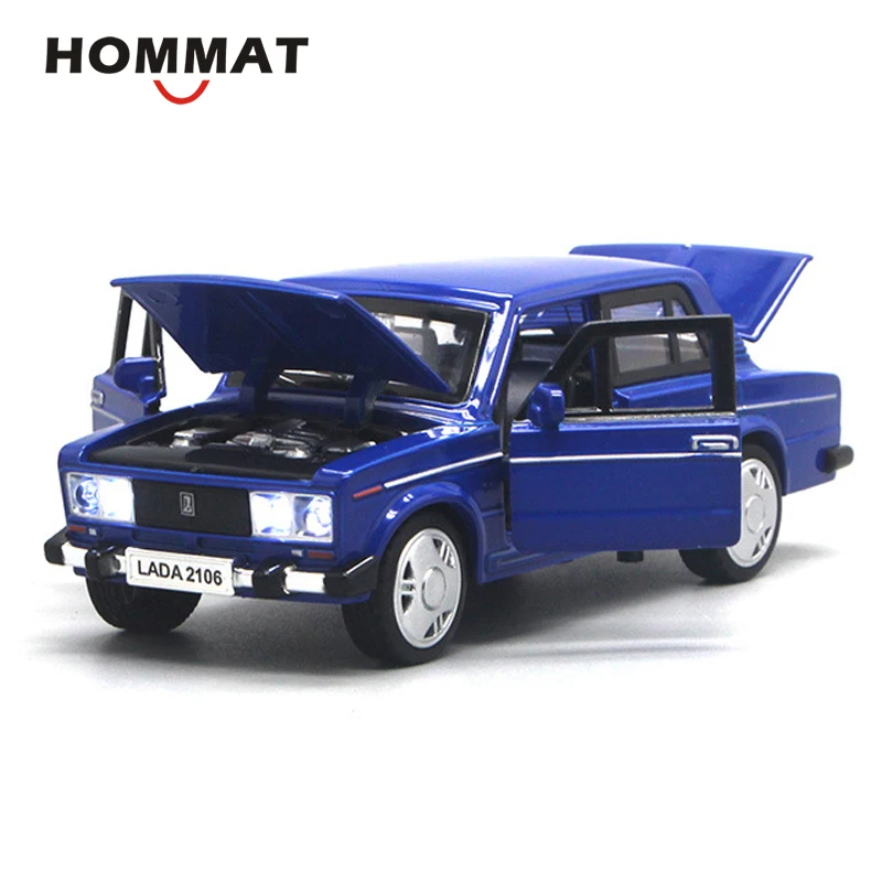 HOMMAT 1:32 Масштаб винтажный ВАЗ Лада 2106 модель автомобиля игрушка сплав металл литая модель игрушечного автомобиля подарок Автомобили детские игрушки для детей горячие игрушки