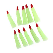 2 комплекта Хэллоуин ведьма пальцы искусственные светящиеся ногти светящиеся в даре ведьмы пальцы светящиеся костюм на Хэллоуин пальцы