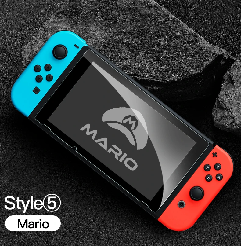 with Mario logo Протектор экрана из закаленного стекла kingd Switch NS Ultra-clear Взрывозащищенная защита переключателя для пленки nintendo Switch - Цвет: with Mario logo