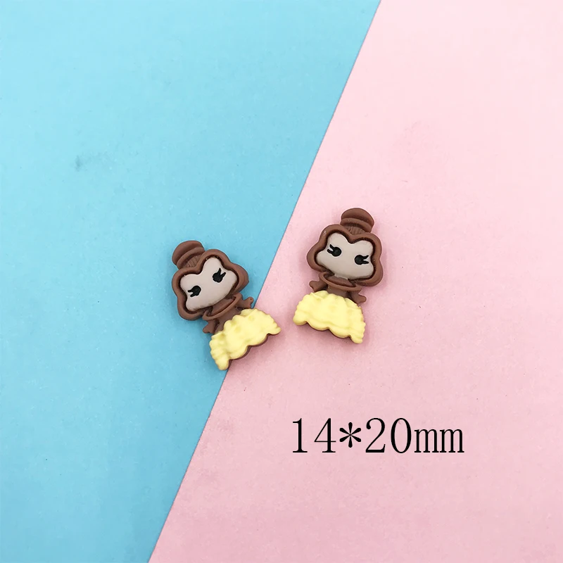 10 шт. Kawaii плоские бусины принцесса мультфильм плоские пластмассовые кабошоны детали для украшений DIY волосы банты центр скрапбук - Цвет: 07