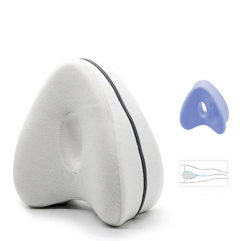 Белый For Hip Pain Orthopedic Pillow Sciatica Memory Foam Leg Positioner Pillows Knee Support Cushion 1PC Between The Legs - Цвет: Белый