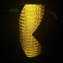 Знак безопасности Светоотражающая Лента наклейки Предупреждение сигнальная лента дорожные стороны светоотражающая пленка для строительной зоны и делиматоров