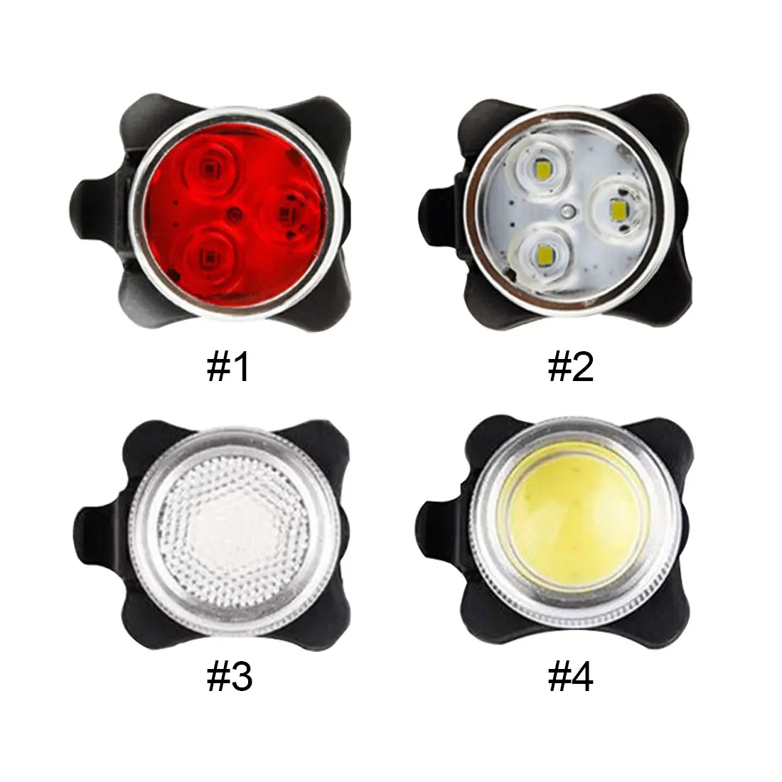 Передний light4 режимы USB Перезаряжаемый фонарь для езды на велосипеде 3 светодиодный головной Передний Задний зажим свет лампы аксессуары для горного велосипеда