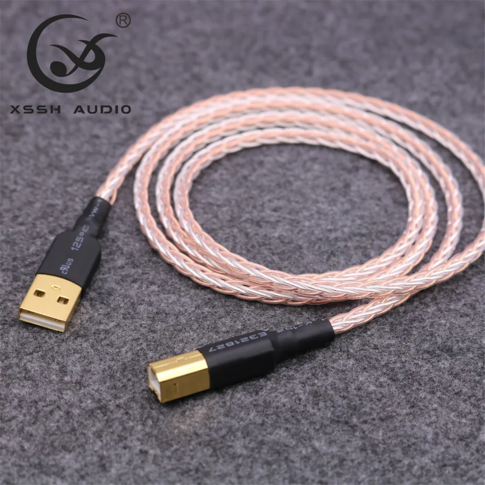 XSSH USB кабели аудио сделай сам OCC 7n медь серебро смешанные OFC медный проводник от A
