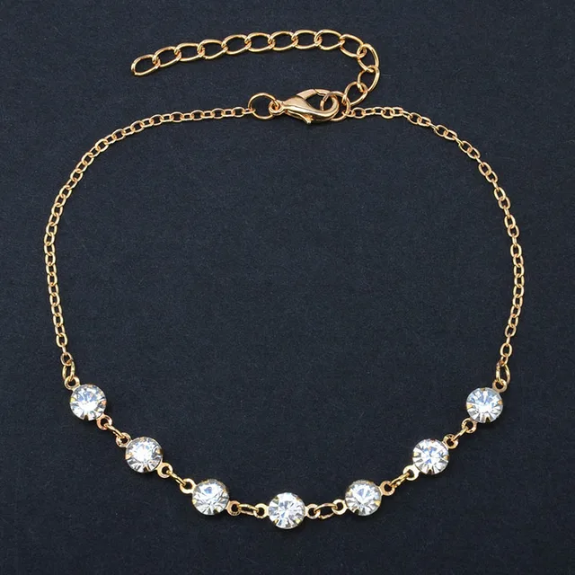 Fashion Crystal Bracelet Gold and Silver Weight Loss Magnetic Therapy Ankle Weight Loss Products Slimming Health Jewelry Gold