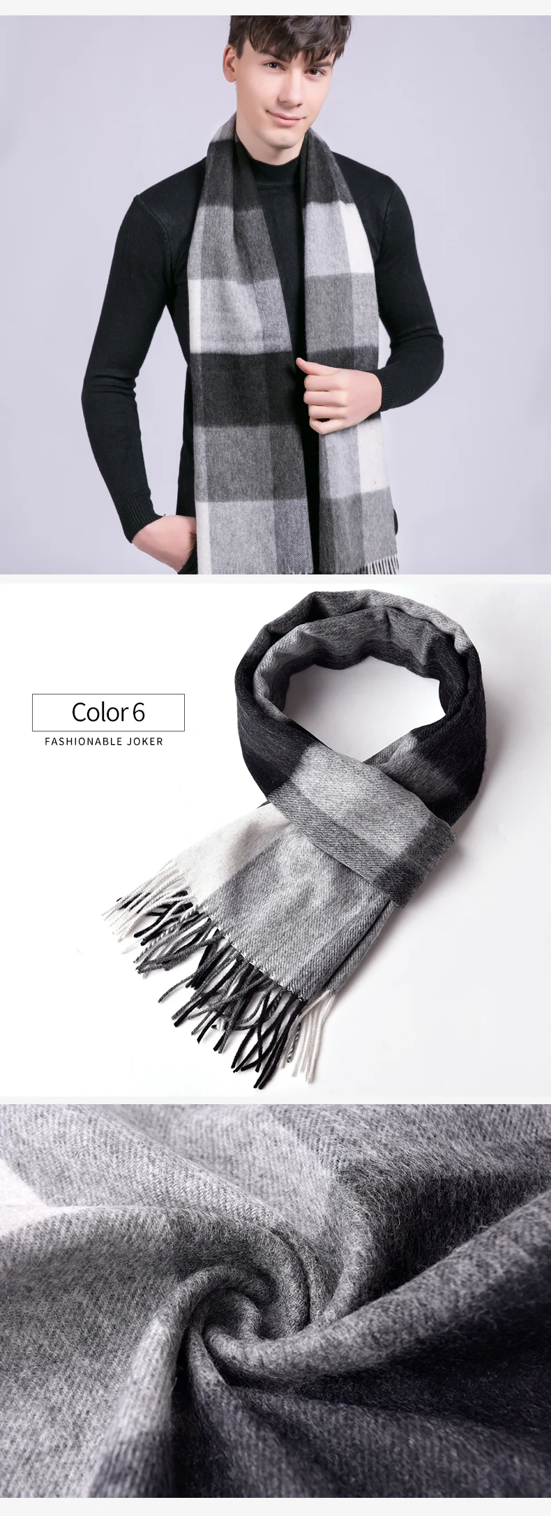 Man Wool Scarf for Winter Warm Neckerchief Plaid Tassels Wraps and Shawls Echarpe Homme Bufanda Hombre Soft Warm Winter Scarves mens linen scarf