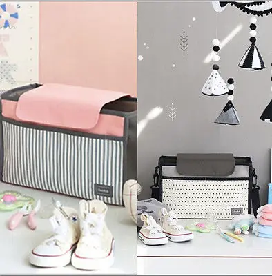 Fashion Multifunctional Mummy Bag Baby Diaper Nappy Pram Stroller Hanging Bag