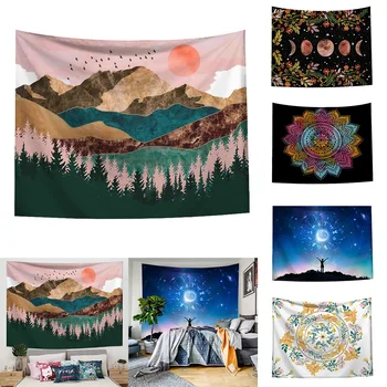 

150x130cm Galaxy Hanging Wall Tapestry Hippie Retro Home Decor Yoga Beach Mat For Bedroom Dorm Living Room Wall Art