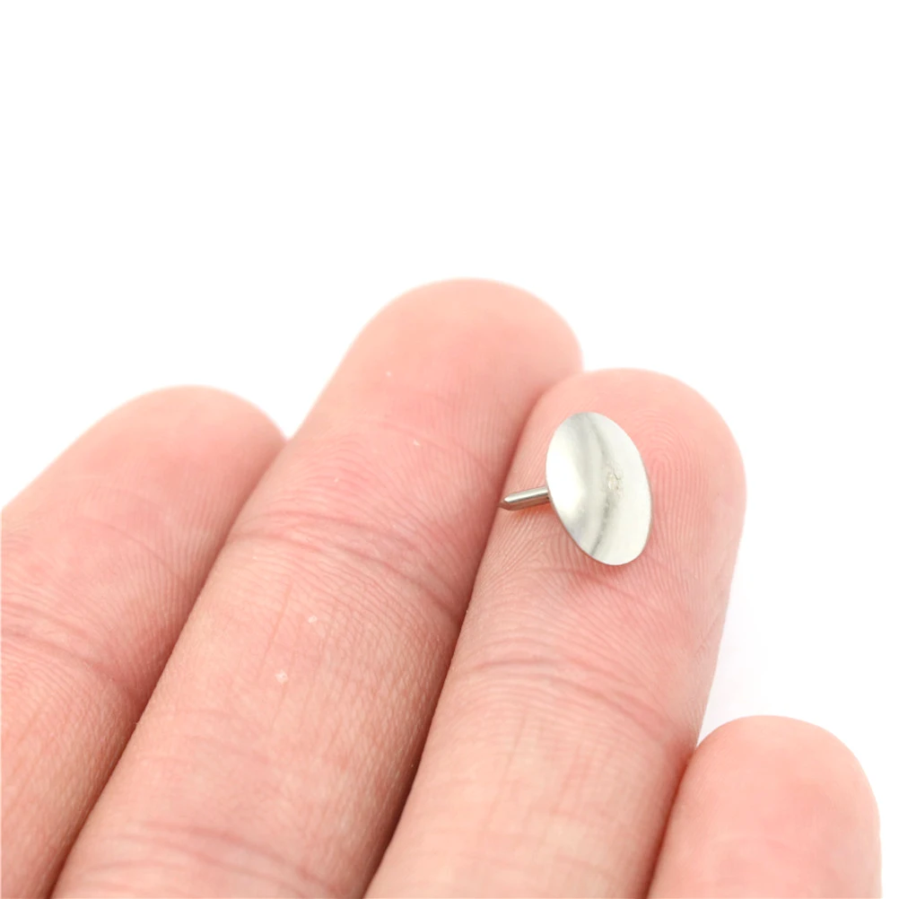 80 Pcs Silver Thumbtacks Tone Corkboard Photo Push Pins,push pins