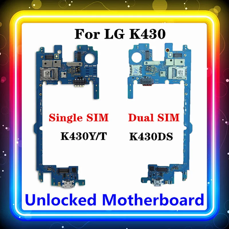 Материнская плата для LG K10 K430Y/K430T K430DS одна/две SIM карты с полными ЧИПАМИ