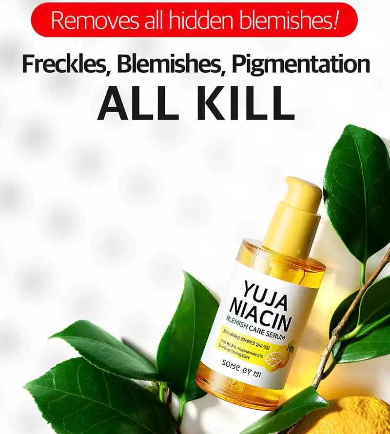 Alguns por mi Manchas de Acne mi de Clareamento Yuja Niacina Cuidado Soro 50ml Ina Essência Poderoso Sarda Creme Remover Melasma Ble mi sh 7 Alguns por mi yuja niacina ble mi