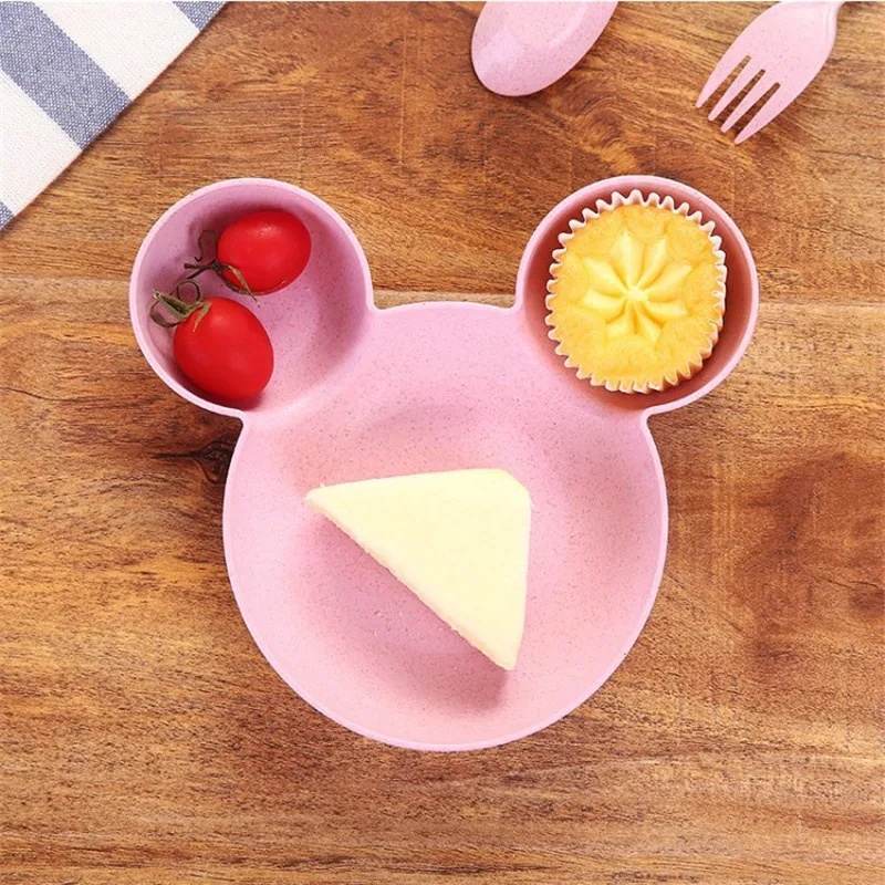 Wheat straw cartoon little mouse child rice bowl (15)