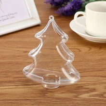 1/5PCS חג המולד חג המולד עץ צורת פלסטיק אמבטיה פצצה תבניות שקוף DIY תוסס כדור פצצת אמבט תבניות עובש אביזרי אמבטיה(China)