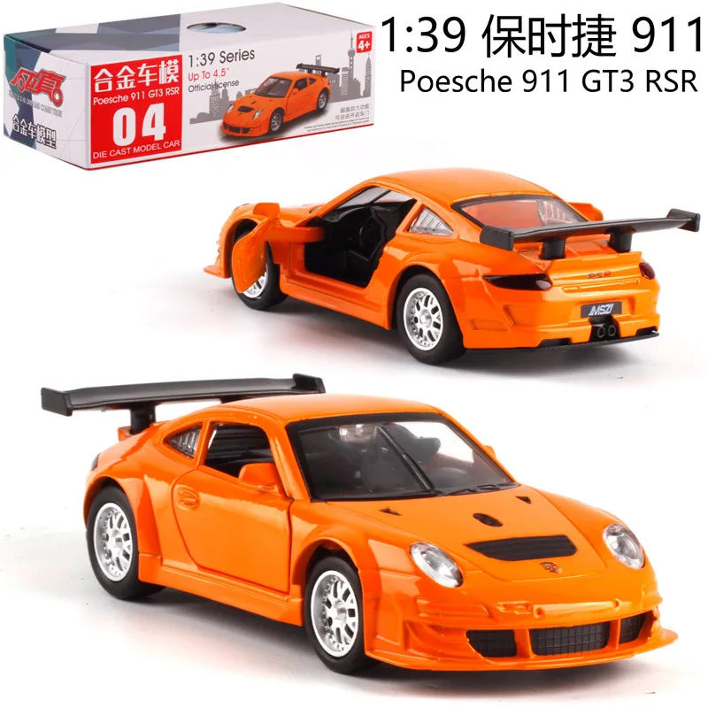 Caipo 1: 43 Сплав ВОИН модель автомобиля Porsche GT3 игрушечный автомобиль Doot может открыть 67004 в коробке