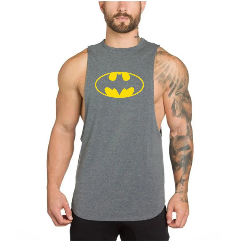 BATMAN Sleeveless Shirt Clothing tank top Singlet Muscle vest Stringer gym Bodybuilding Fitness Running Training t-shirt