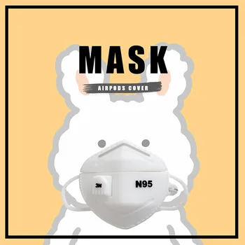 

Creative Mask Apple Airpods 1 2 Pro Case Soft Case Pc Bluetooth Headset Anti-Drop Protection Pendator Decoration