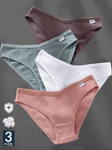 Женские хлопковые трусики M-4XL, женские трусики, сексуальные трусики для женщин, нижнее белье, женские трусики, нижнее белье 3 шт./компл. 6, одно...