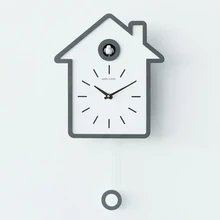 Настенные часы с кукушкой Nordic белый Гостиная птички часы с маятником качели современный настенный идеи подарка reloj cocina SC456