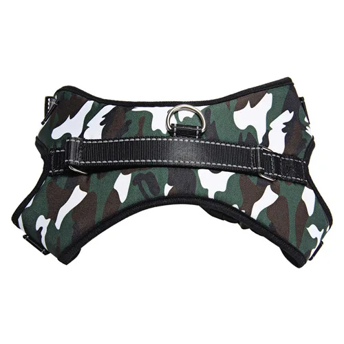 Dark Green White Регулируемый для собаки без Натяжной сетки жгут мягкий дышащий ПЭТ прогулочный жилет выгуливающий ручной ошейник-воротник ремни безопасности домашних животных принадлежности - Цвет: Dark Green White