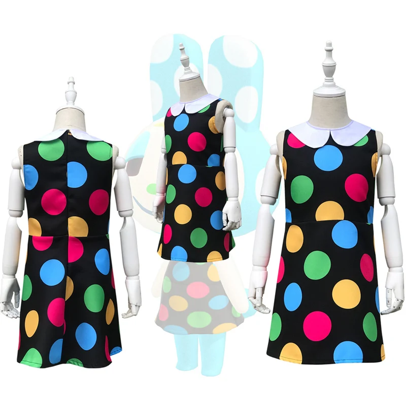 Anime Animal Crossing Cosplay Stage Performance Costume Kids Girls Striped Shirt Top Halloween Carnival Party Children Summer Anime Animal Crossing Cosplay Stage Performance Costume Kids Girls Striped Shirt Top Halloween Carnival Party Children Summer