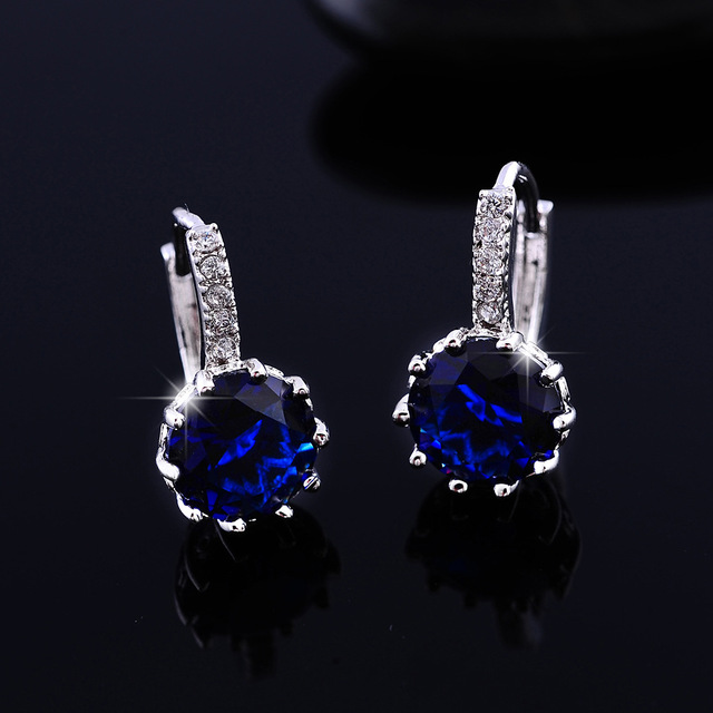 925 Sterling Silver Earrings Inlaid With AAAAA Zircon Earrings For Women Charm Jewelry Gift