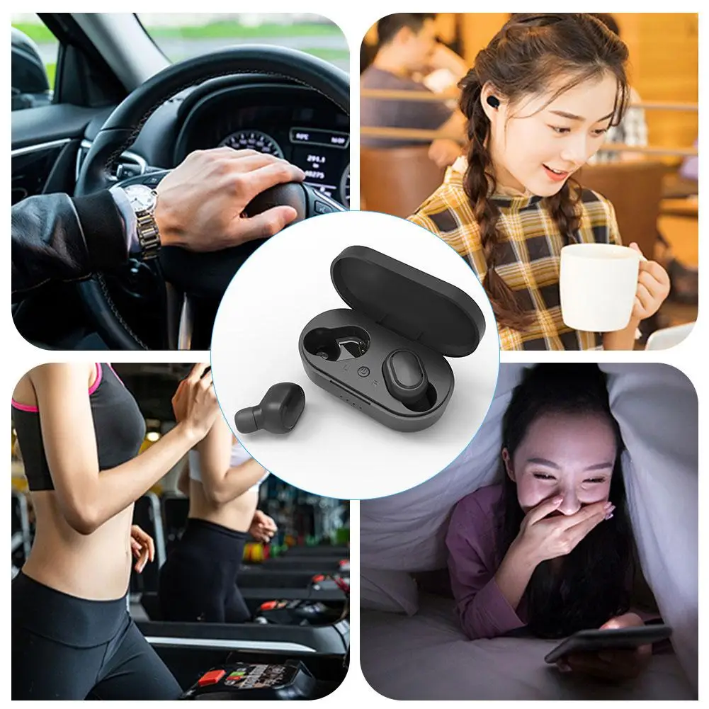 M1 Mini TWS Bluetooth наушники беспроводные наушники-вкладыши спортивные стерео наушники гарнитура с микрофоном 350 мАч автоматическая зарядная коробка
