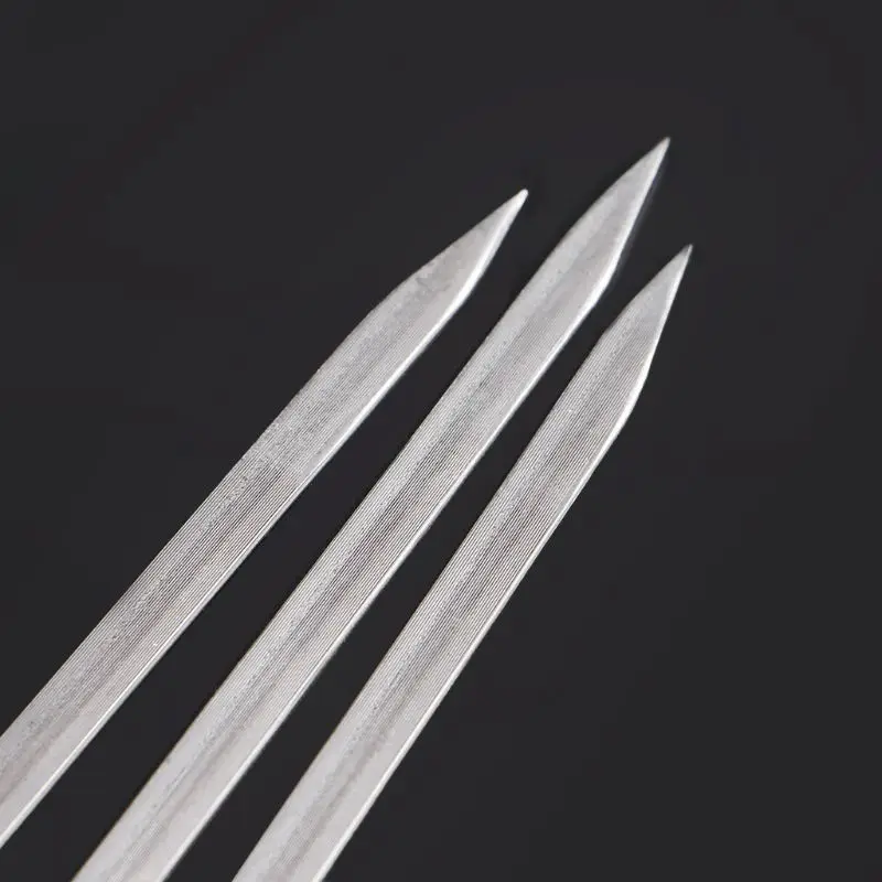 Stainless Steel Flat Meat Skewers 10 Pcs barbecue skewers bbq grilling accessories for Outdoor BBQ Barbecue K1MF