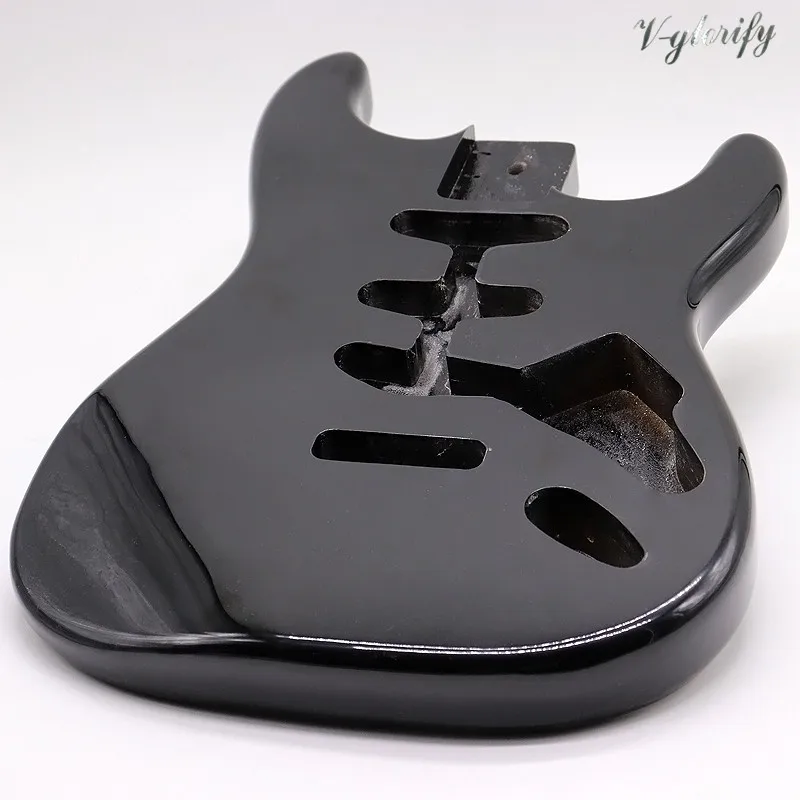 Новый чистый черный ST гитара тело дерево окуме e электрика аксессуары Гитара ra