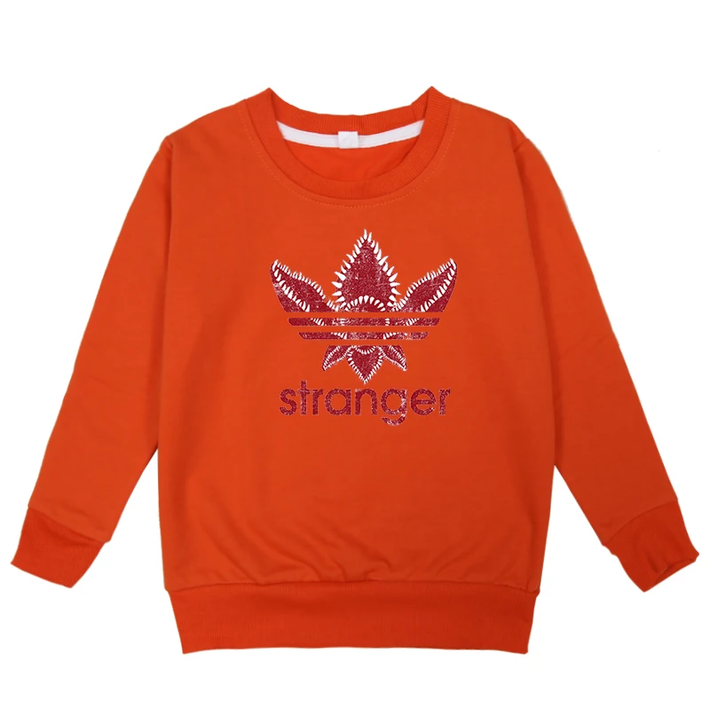 kids hoodies 3 Модные футболки с принтом «странные вещи»; детская осенне-зимняя одежда с капюшоном; детские толстовки для маленьких мальчиков и девочек; длинный костюм с рукавами - Цвет: kids hoodies 3