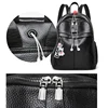 Women's Backpack Lady Simple Elegant Black Genuine Leather Knapsack Colleague Student Girls Schoolbag Travel Packsack 6
