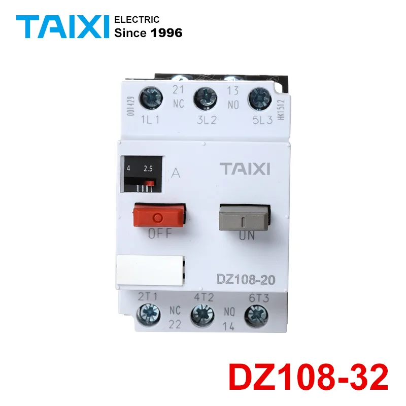 

DZ108-32 Molded Case Circuit Breaker, Three-phase Motor Protected Switchgear Molded Shell Motor Protection Circuit Breaker