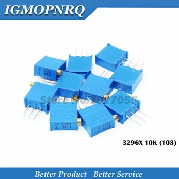 

10PCS 3296X-1-103 3296X 103 10K ohm Side adjustment precision multi-turn potentiometer