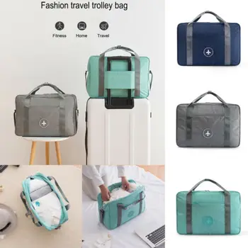 

Foldable Travel Storage Luggage Carry-on Organizer Big Hand Shoulder Duffle Bag Solid Brief Potable Nylon Outdoor Storage Bags