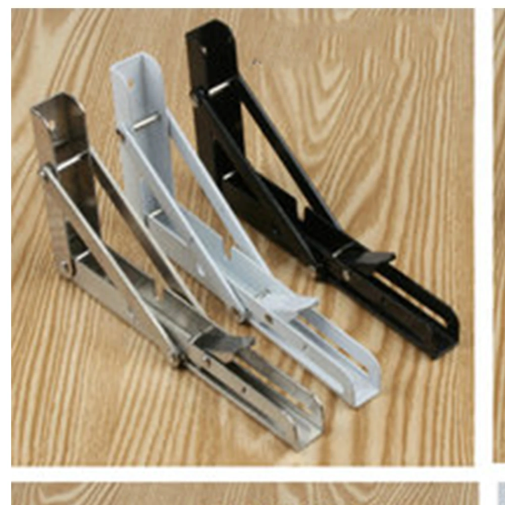 2PCS Folding Angle Bracket 820 Inch Adjustable Wall Mounted Folding Table Shelf Bracket