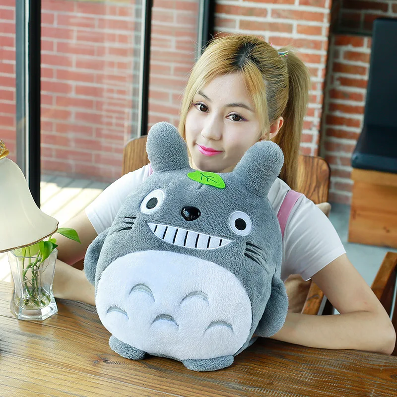 

20CM Cute Kawaii Totoro Plush Toys Stuffed Soft Animal Doll Pillow with Lotus Leaf/Teeth My Neighbor Totoro Cartoon Kids Toys