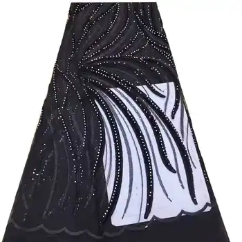 

beads net classical french tulle lace fabric african lady weding party cheapest lace material