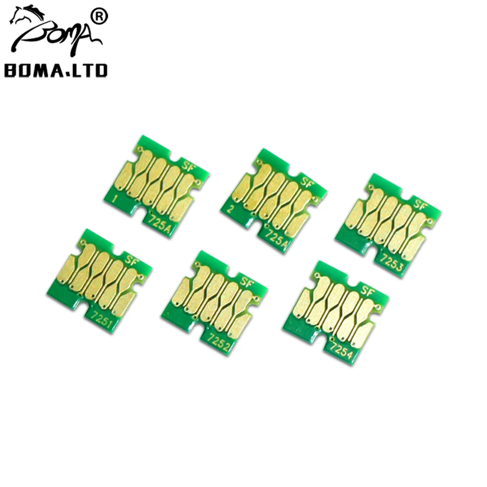 BOMA. LTD F2000 F2100 чернильные картриджи-чипы для Epson Sure color SC-F2000 SC-F2100 принтера T725A T7251-T7254 чернил бак чип