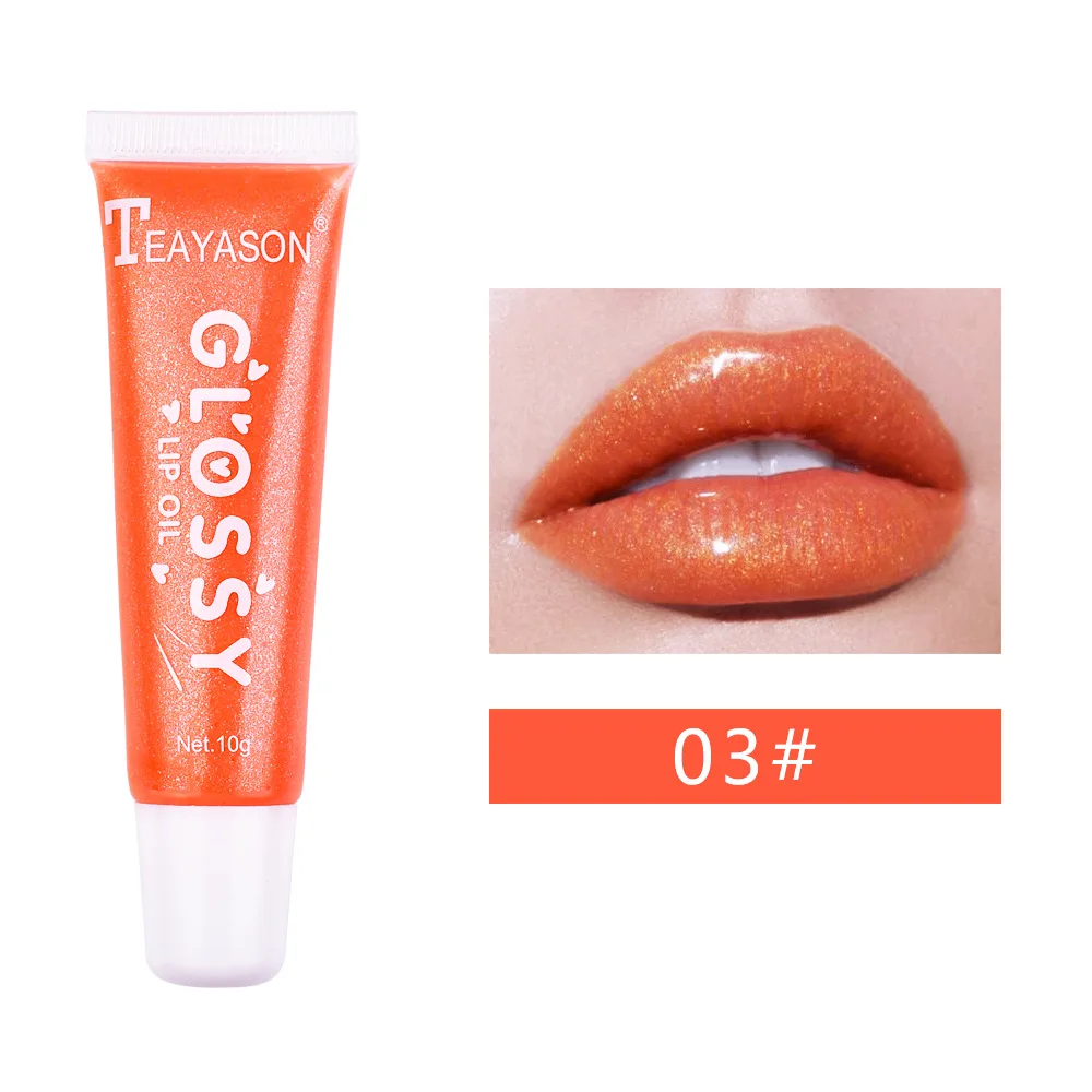 Lipgloss Waterproof Lipstick Liquid Makeup Lip Gloss Color Long Lasting Moisturizer Pink Nude Shimmer Lip Gloss - Цвет: 3