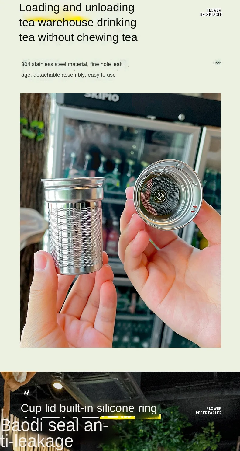 Infuseur Thé Tasse Infuseur à Thé En Acier Inoxydable VAHDAM - Pour Thé En Vrac, Compatible Tasses Et Théières