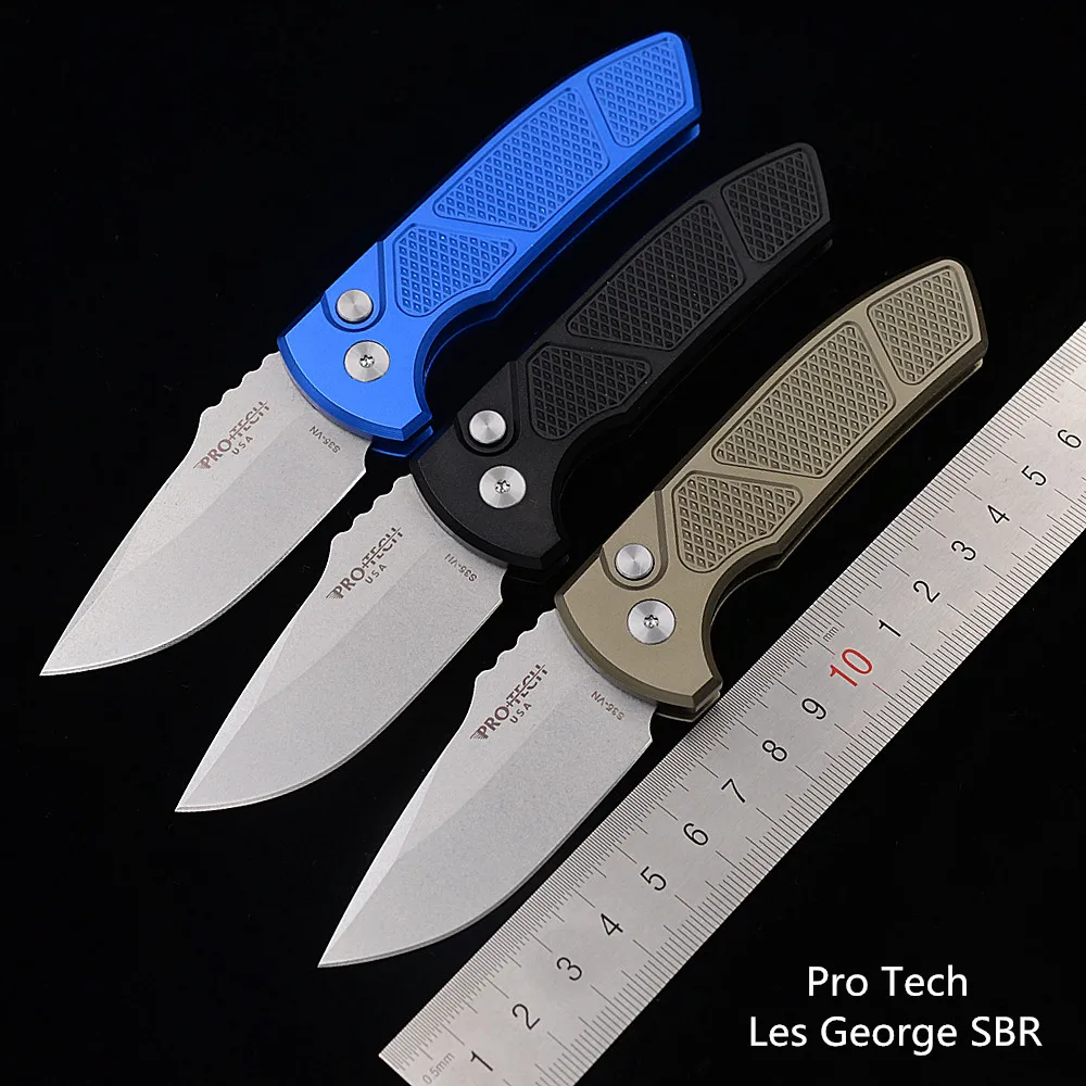 Pro-Tech Les George SBR Mark S35VN blade Aluminum hunt camping Pocket outdoor Survival kitchen EDC Tool Tactical folding knife