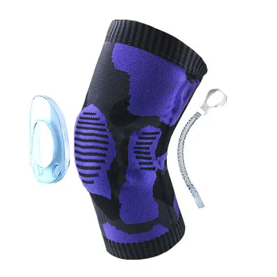 1 PC Compression Knee Sleeve Knee Brace Pads Support Running Basketball Knee Joint Protection Sports Silicone Collision Kneepads - Цвет: 65 Camouflage purple