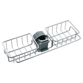 

1 PC Sink Faucet Storage Rack Stainless Steel Utility Practical Delicate Durable Draining Shelf Kitchen Organizer Storage Holder