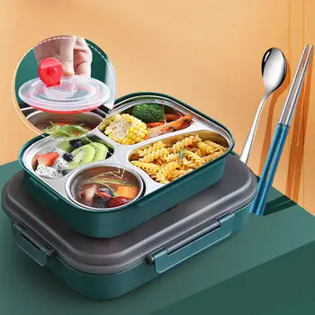 

1PCs 304 Stainless Steel Leakproof Lunch Box Food Containers With Compartments Lunchbox Office School Kids Bento Box