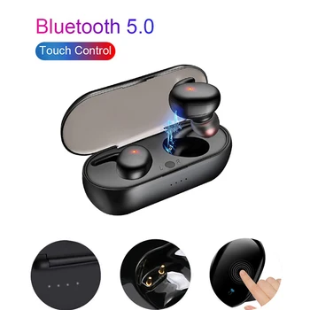 

Wireless HeadphonesTWS Bluetooth earphone5.0 Stereo Earbuds Sports Earphones Headsets with Microphone Suitable for ios / Android