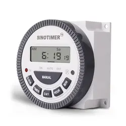Sintimer – minuterie numérique Programmable, 220V, 10a, hebdomadaire, 7 jours, commande de relais pour appareil électrique avec réveil 