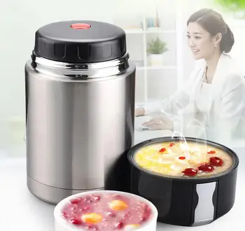 

10PCS 304 stainless steel thermos lunch box for hot food with containers 800ml 1000ml Vacuum Flasks Thermoses thermo mug