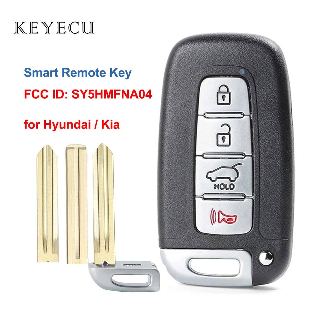 Смарт-ключ Keyecu SY5HMFNA04 с 4 кнопками 315 МГц чип PCF7952 для Kia Sportage Soul Tuscon Rio Forte Hyundai Elantra Equus